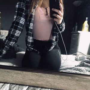 black and white flannel